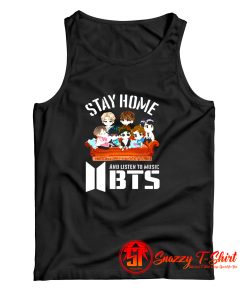 Funny Stay Home and Listen to Music BTS Tank Top