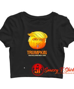 Funny TRUMP Halloween Trumpkin Crop Top Shirt