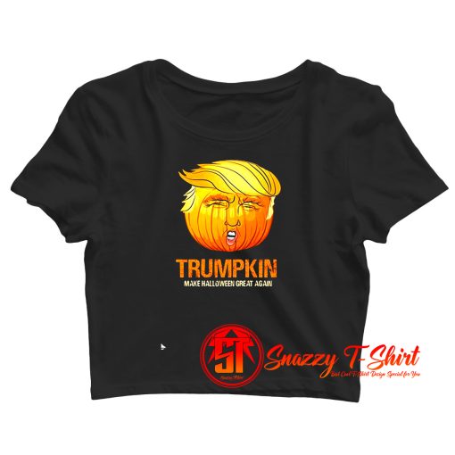 Funny TRUMP Halloween Trumpkin Crop Top Shirt