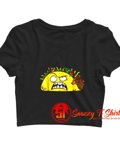Funny Tacos Zombie Face Scary Halloween Crop Top Shirt