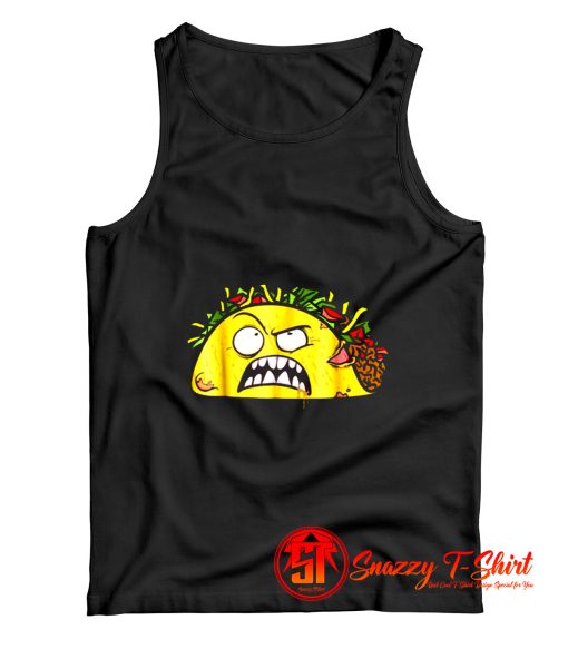 Funny Tacos Zombie Face Scary Halloween Tank Top