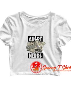 Funny The Simpsons Angry Nerds Crop Top Shirt