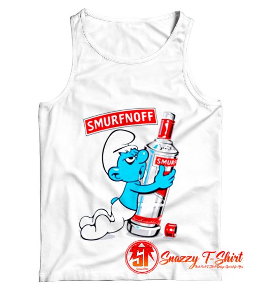 Funny The Smurfs parody Smurfnoff Tank Top
