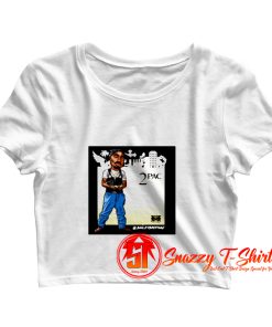 Funny Tupac Shakur Caricature Crop Top Shirt