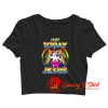 Funny Unicorn Not Today Jesus Satan Crop Top Shirt