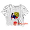 Funny Vintage Basquiat Simpson Crop Top Shirt