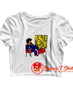 Funny Vintage Basquiat Simpson Crop Top Shirt