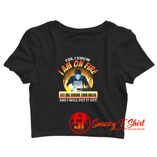 Funny Welding Love Welder Crop Top Shirt