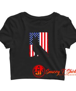 GERMAN SHEPERD FLAG Crop Top Shirt