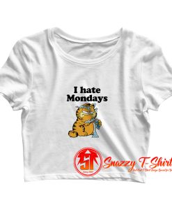 Garfield Hate Mondays Crop Top Shirt