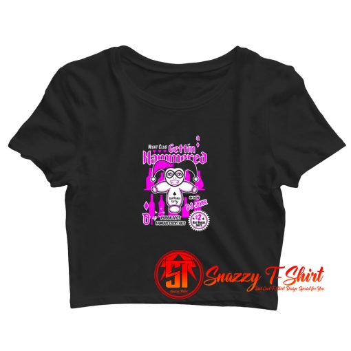 Gettin Hammered Harley Quinn Crop Top Shirt
