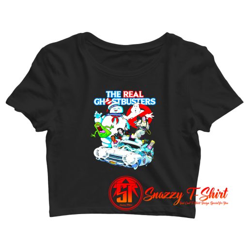 Ghostbusters Crew Collage Crop Top Shirt