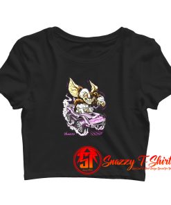 Gizmo Gremlins Psycho Rat Fink Parody Crop Top Shirt
