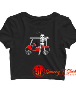 Golfer Skeleton Crop Top Shirt