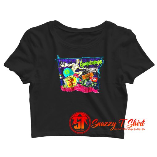 Goosebumps Skateboard Skeleton Crop Top Shirt