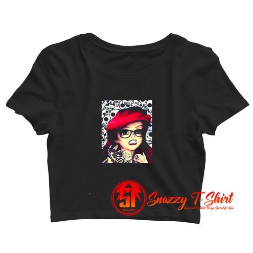 Goth Cute Disney Princess Ariel Crop Top Shirt