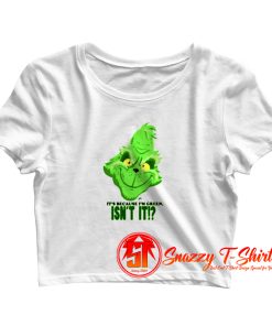 Green Grinch Crop Top Shirt