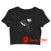 Grey Style Hipster Panda Crop Top Shirt