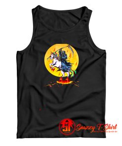Grim Reaper With Unicorn Tank Top