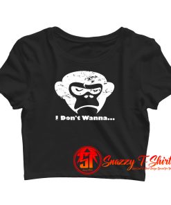 Grumpy Monkey Face Crop Top Shirt