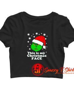 Grumpy grinch Crop Top Shirt