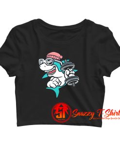 Gym Shark Cartoon Crop Top Shirt