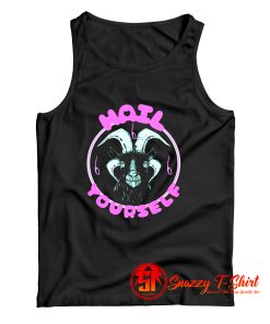 Hail Yourself Cute Pink and Blue Goat Baphomet Tank Top