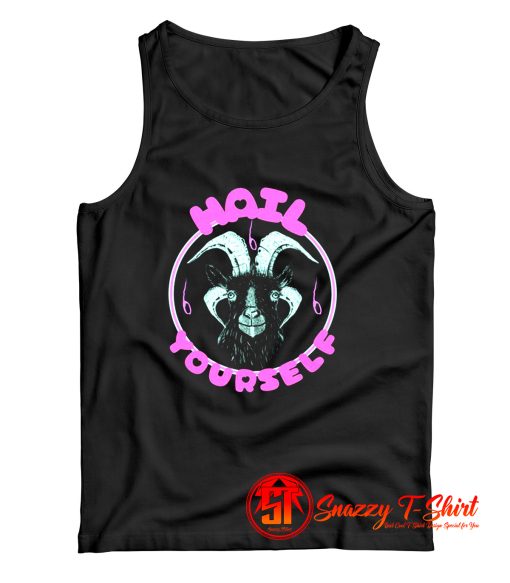 Hail Yourself Cute Pink and Blue Goat Baphomet Tank Top