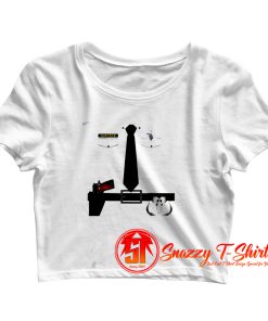 Halloween Costume Police Deputy Crop Top Shirt