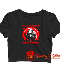 Halloween Dogs Hello darkness my old friend Crop Top Shirt