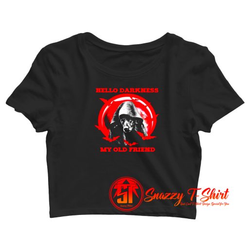 Halloween Dogs Hello darkness my old friend Crop Top Shirt