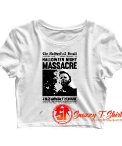 Halloween Haddonfield Herald Crop Top Shirt