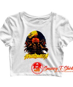 Halloween Puglie funny Crop Top Shirt