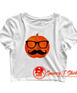 Halloween Pumpkin Hipster Crop Top Shirt
