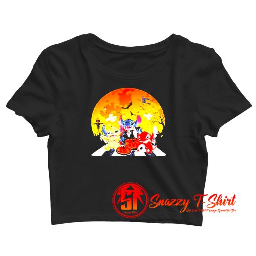 Halloween disney stitch 2020 Crop Top Shirt