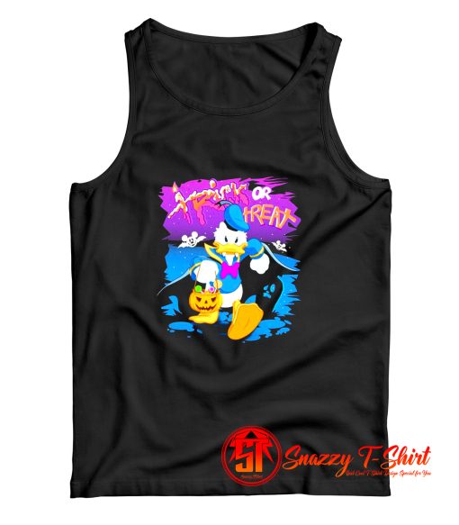 Halloween donald duck trick or treat pumpkin Tank Top