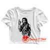 Hand Painted Michael Jackson Crop Top Shirt