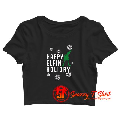 Happy Elfin Holiday gemuk Crop Top Shirt