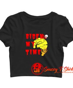 Happy Halloween Biden My Time Skull Crop Top Shirt
