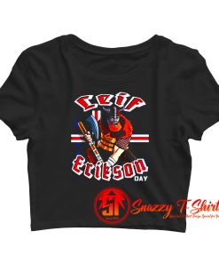 Happy Leif Erikson Day Iceland Norse Viking Crop Top Shirt