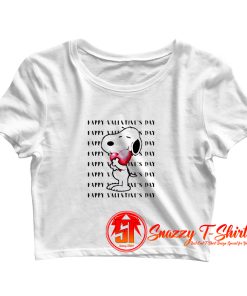 Happy Valentines Day Snoopy Crop Top Shirt