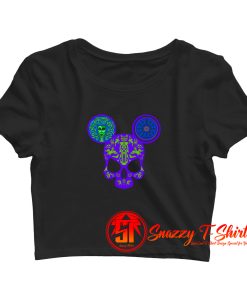 Haunted Mansion Mickey Skull Crop Top Shirt