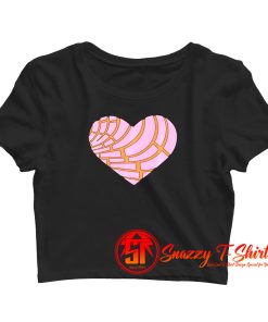 Heart Pan Dulce Mexican Crop Top Shirt