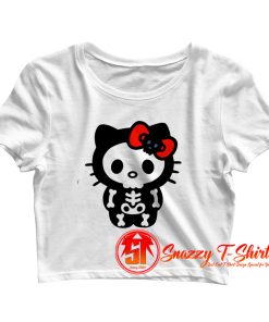 Hello Kitty Skeleton Halloween Crop Top Shirt