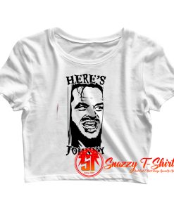 Heres Johnn 80s Movie Crop Top Shirt