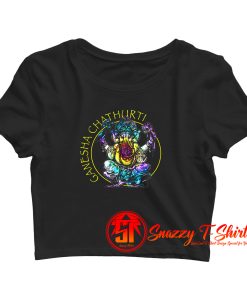 Hindu Celebration Ganesha Chathurti Elephant Crop Top Shirt