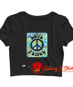 Hippie Love Peace Crop Top Shirt