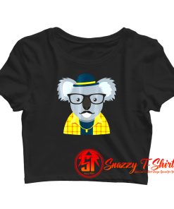 Hipster Koala Bear Crop Top Shirt