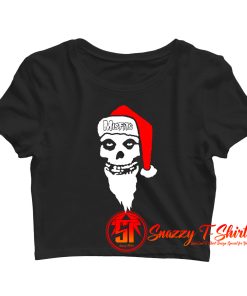 Holiday Themed Misfits Santa Crop Top Shirt