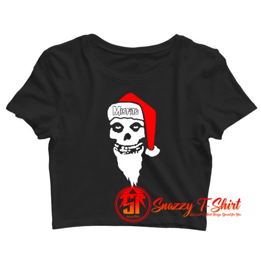 Holiday Themed Misfits Santa Crop Top Shirt